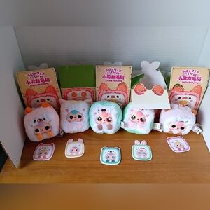 Baby Three Little Mahjong Series Plush New w/Open Box Lot of 5 - 2 Special Eyes